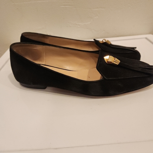 Stuart Weitzman Women's Black Suede Slipknot Signature Flats Size 6.5m - Picture 4 of 9